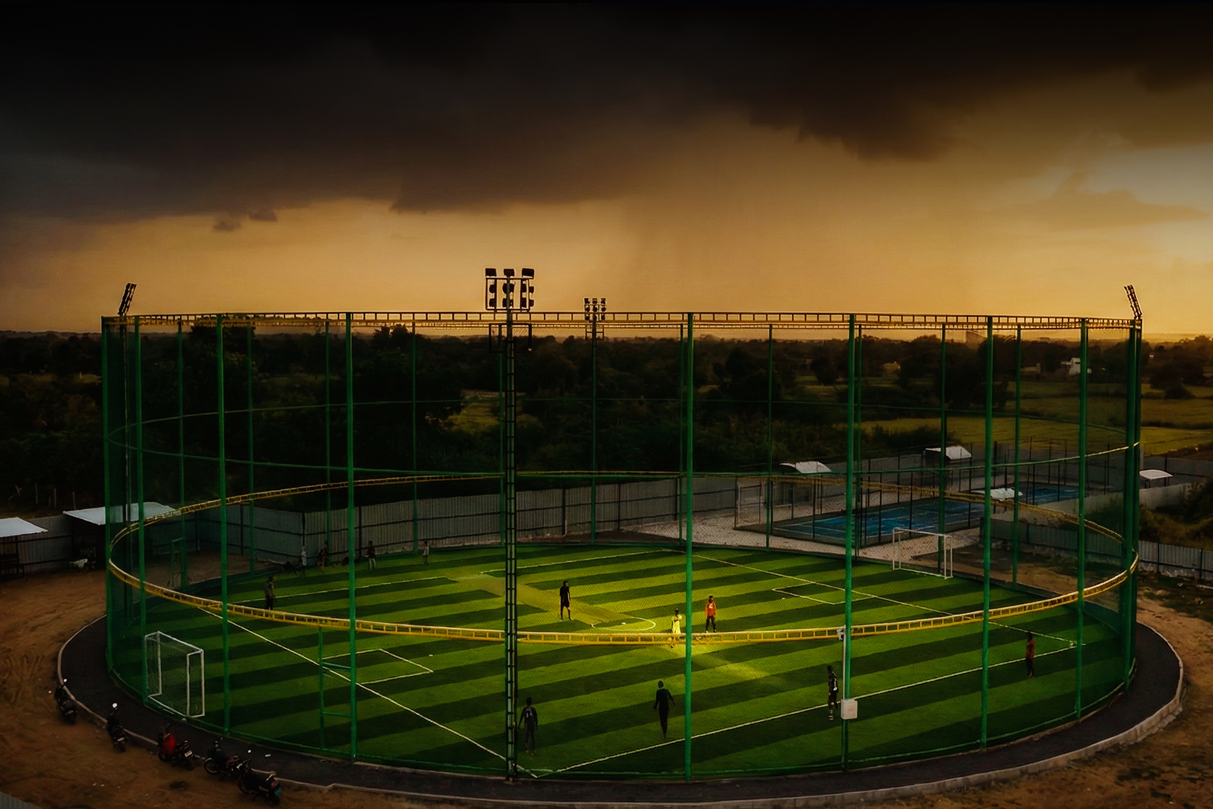 360 Degree Turf with Football and Cricket